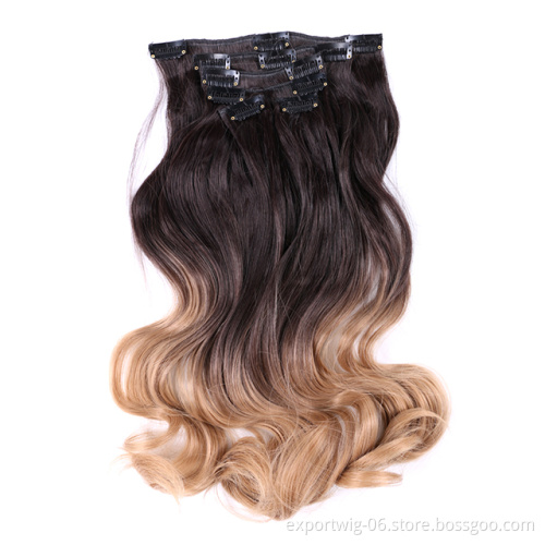 Factory Price Hair Extensions Crochet Hair pieces Braids Attachment Hair Ponytail 5 Pieces Curly Style